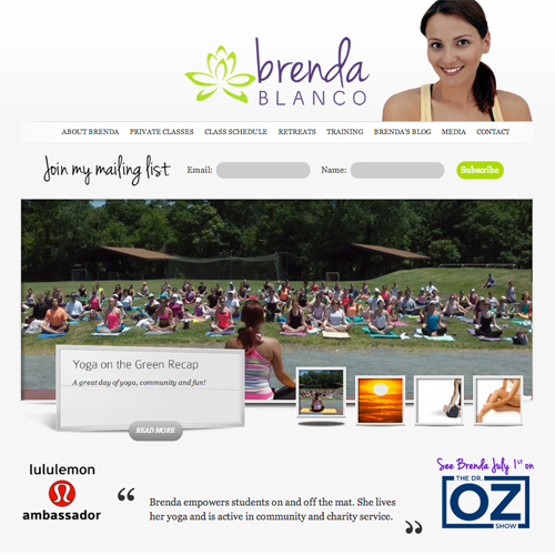 Yoga Instructor WordPress Website
