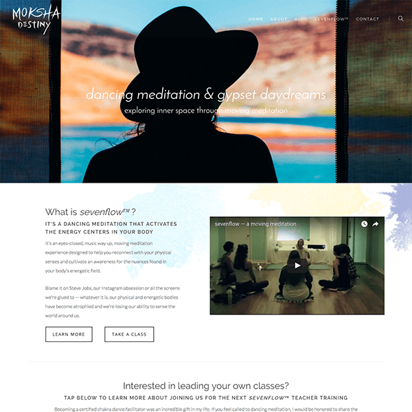 Meditation Instructor WordPress Website / E-Course 